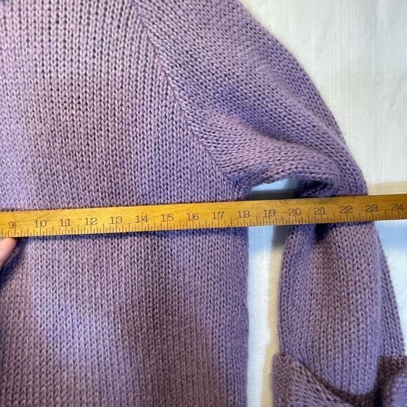 Soft Surroundings Purple Wool Blend Telluride Topper Cardigan Sweater Size PL - Picture 7 of 8